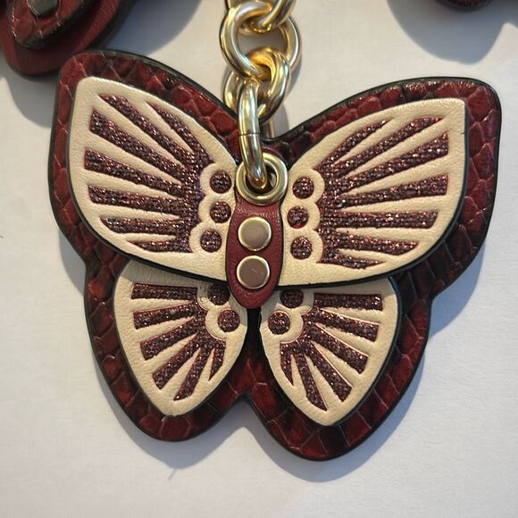 COACH Butterfly Leather Keychain - Picture 2 of 6